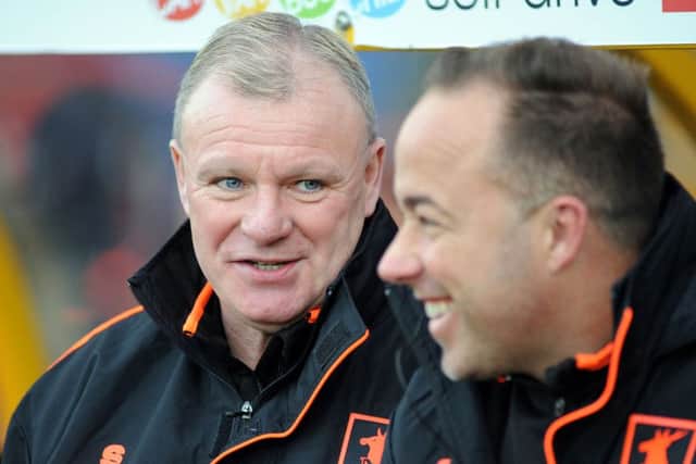 Mansfield Town v Crawley Town.
Stags' new manager Steve Evans in the dug out.