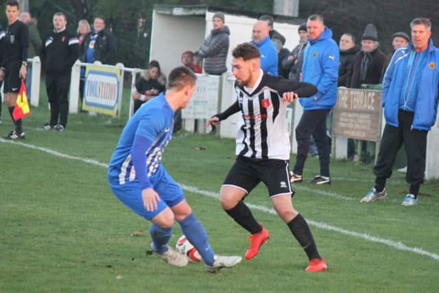 Action from Clipstone v Staveley. Photo by Richard Jessop.