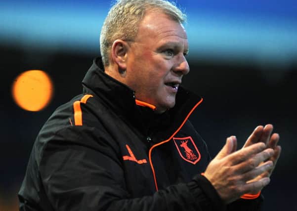 Mansfield Town v Crawley Town.
Stags' new manager Steve Evans.