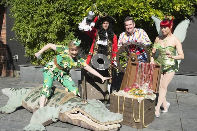 Mansfield Palace Theatre presents its Pantomime for 2016. Peter Pan stars Jessica Punch as Peter Pan, Marc Baylis as Captain Hook, Adam Moss as Smee and Holly Atterton as Tinker BellPicture: Sarah Washbourn
