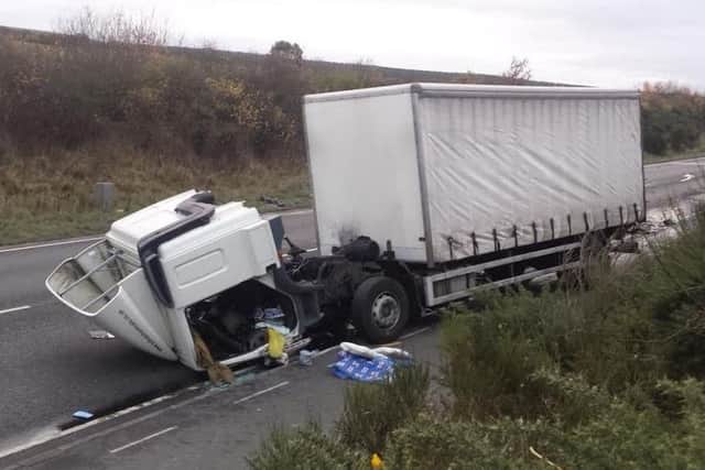The lorry involved.