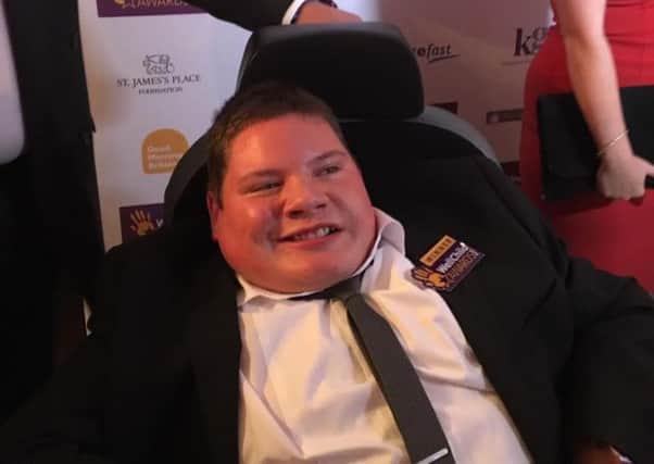 Myles Sketchley at the WellChild Awards in London