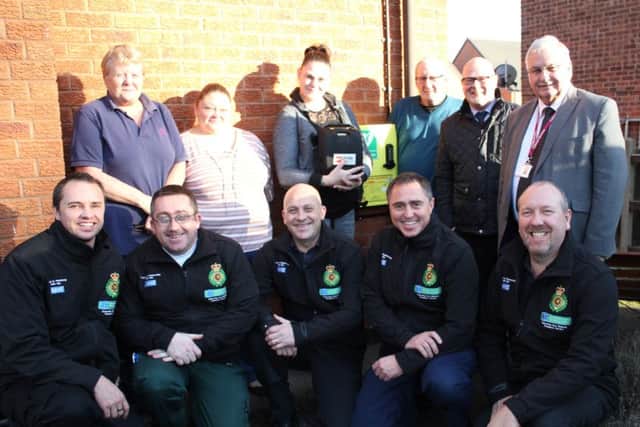 Fundraisers, councillors and members of the Mansfield Community First Responder Group at the Warsop centre.