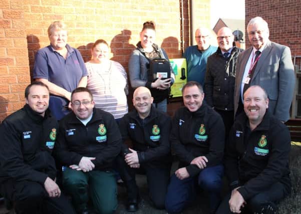 Fundraisers, councillors and members of the Mansfield Community First Responder Group at the Warsop centre.