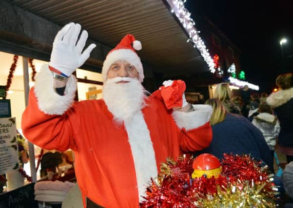 Greetings from Santa at the first-ever Christmas light switch-on in the Garibaldi Road area of Mansfield.