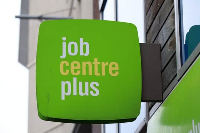 STOCK: job centre plus sign.