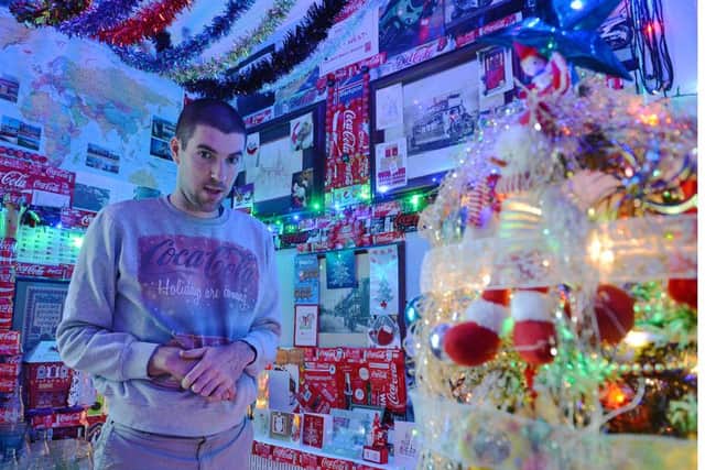 Tom West who loves xmas as transfered his room at Redcliffe house Mansfield.