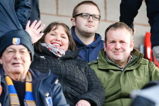 Mansfield Town fans at Exeter City AFC - Pic Chris Holloway