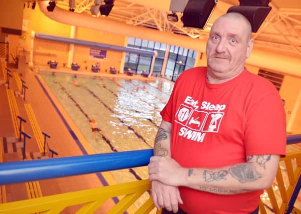 clipstone man Neil Hardwick sponsored swim after stroke.