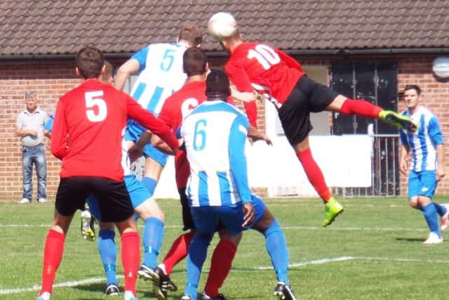 Teversal in action against Eccleshill United earlier this season.