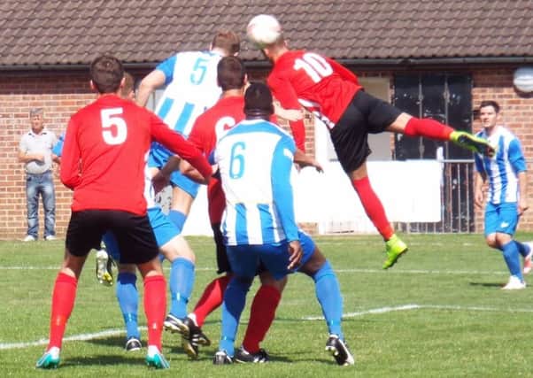 Teversal in action against Eccleshill United earlier this season.