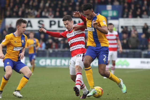 Mansfield Town v Doncaster Rovers, Rhys Bennett and Tommy Rowe