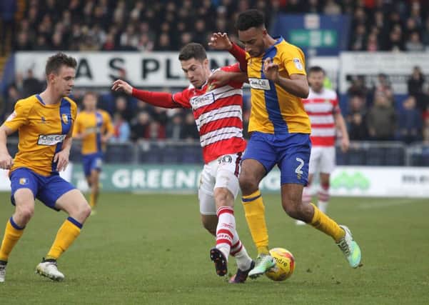Mansfield Town v Doncaster Rovers, Rhys Bennett and Tommy Rowe