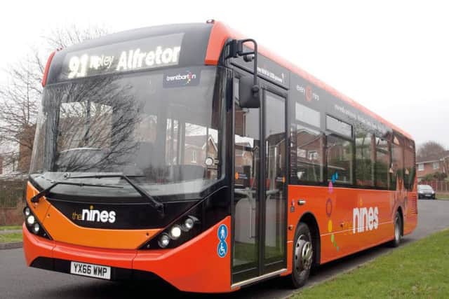 One of the new Enviro200 buses which now run Trent Bartons Nines route.