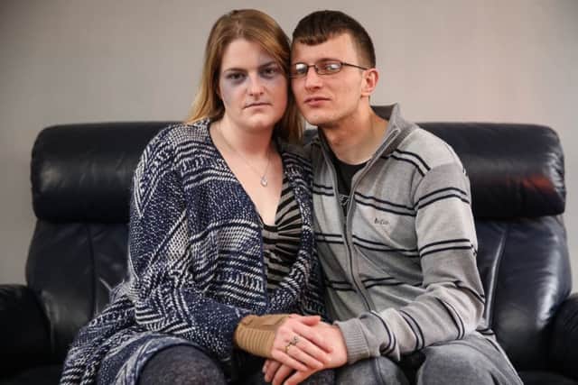 Adele with her fiance Chris.