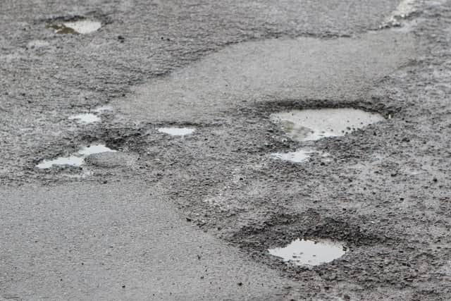 A pothole, yesterday.