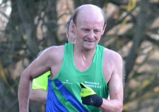 Mansfield Harriers legend Andy Wetherill, who won the over-55s title in the North Midlands Cross-Country League.