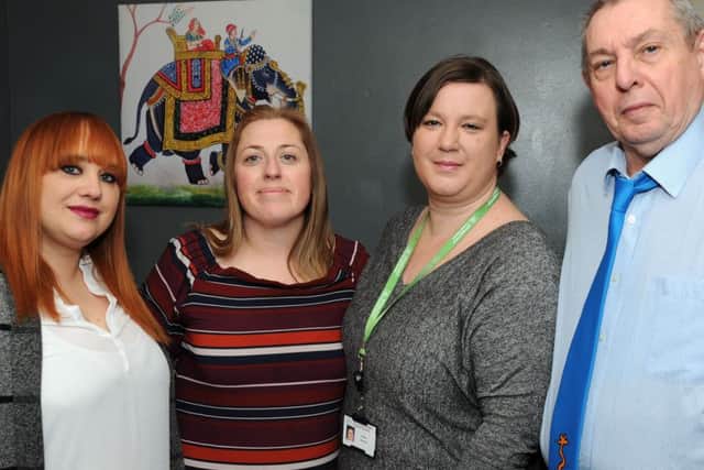 Co-founders of a Suicide Support Group, Vicki Zurek, left, and Kelly Morgan, second left, with Councillors, Colleen Harwood and Alan Bell who have supported the new group.