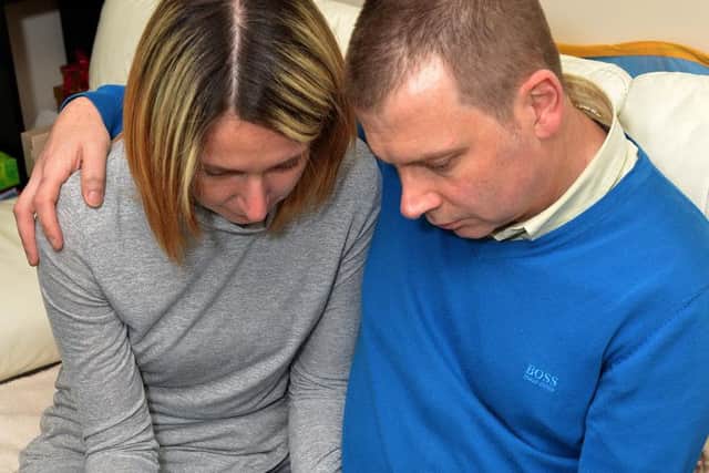The pair were able to spend a few days with their baby after it died in the operating theatre, and now have only one photo to remember her by.
