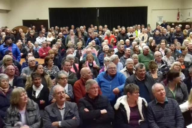 Residents turned out in their hundreds to discuss plans for a travellers pitch in Rainworth.