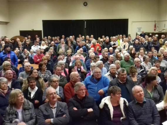 Residents turned out in their hundreds to discuss plans for a travellers pitch in Rainworth.