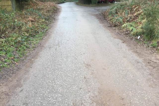 The thin site access is said to present a particular problem if extra traffic is to come on and off the land.