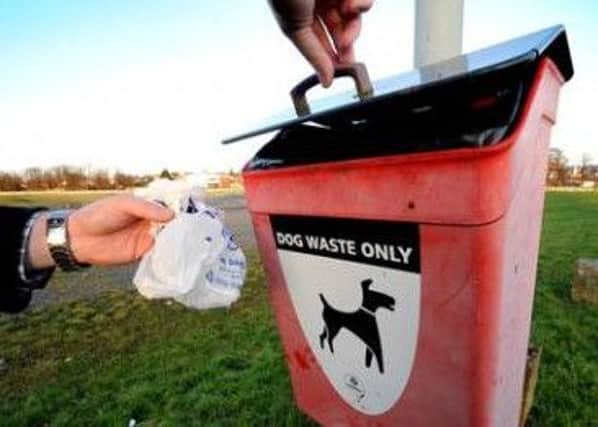 Generic dog waste bin shot