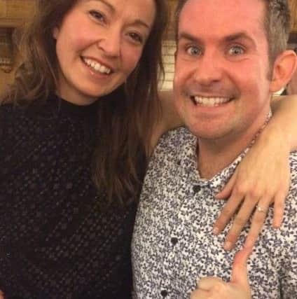 Adam Moss with his new fiancee Karen Tomkins.