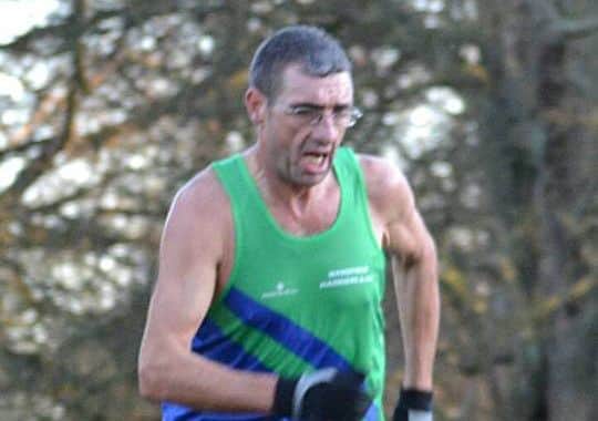 Mansfield Harriers veteran Nigel Watkin, who stormed to victory in the over-55s age category.