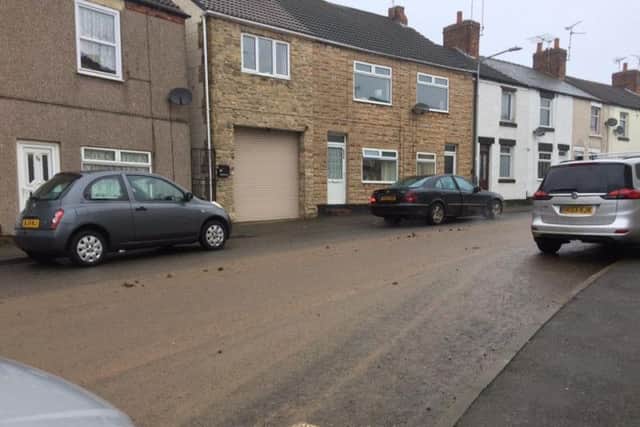 This image was taken after a street cleaner had done it's job of clearing up after a lorry.