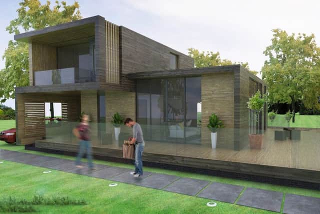 An artist's impression of one of the luxury holiday lodges set to be built at Goosedale in Papplewick.