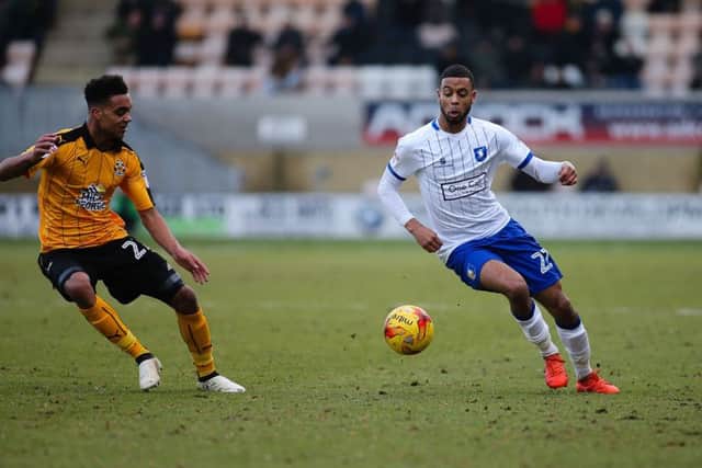 Mansfield Town's CJ Hamilton in action - Pic by Chris Holloway