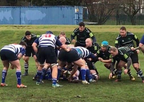 Action from Mansfield's 29-17 defeat at Birstall on Saturday.