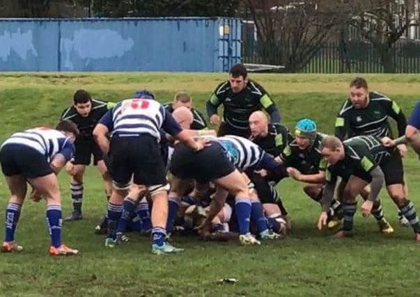 Action from Mansfield's 29-17 defeat at Birstall on Saturday.