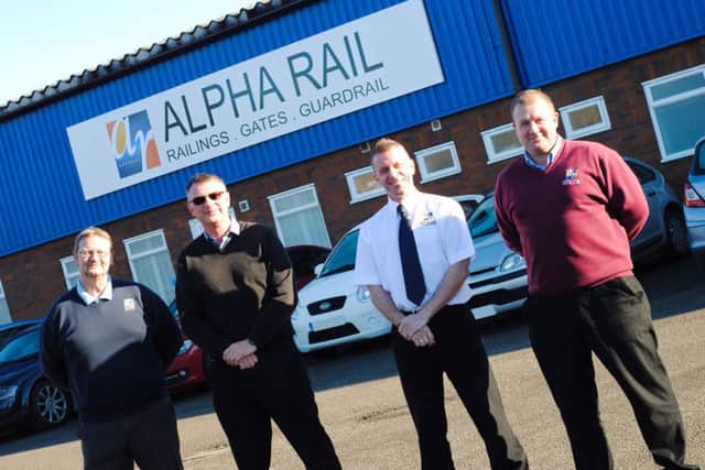 Directors (from left) Steve Shirley, Phil Ball, Mark Sipson and Dean Briggs at the new Alpha Rail headquarters in Huthwaite..