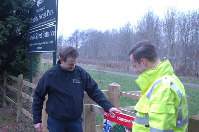 CPO Phil Bennett and Community Safety leader Charles Edwards take us for a a patrol in Brierley Forest Park.