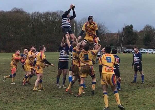 Action from Mansfields thrilling 28-26 victory at home to Buxton on Saturday.