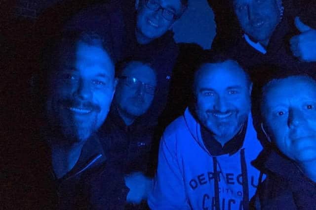 Mansfield-based ghost hunters have hit national headlines after filming a piano play itself, possibly due to a spectoral force. (Lee Roberts and Paul Stephenson at the front of shot).