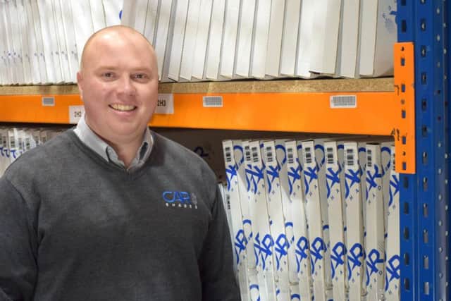 Proud managing director Steve Giles at Car Shades new factory.