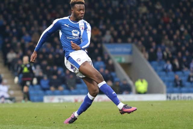Chesterfield v Wimbledon, Gboly Ariyibi
