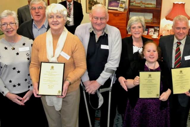 Executive Mayor, Coun Kate Allsop, with some of the winners of the community hero awards.