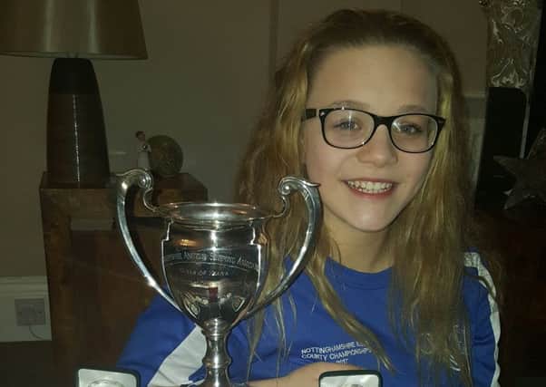 Chloe Quinn, who won an array of medals and cups at the county championships.