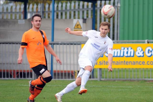 Matt Sykes, who scored two of Rainworth's goals in the 4-0 win.