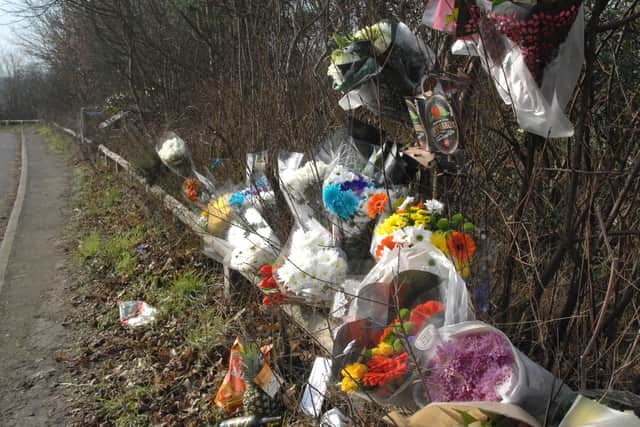 There are many flowers and touching tributes to Lewis on Peafield Lane, and friends have honoured him personal mementos.