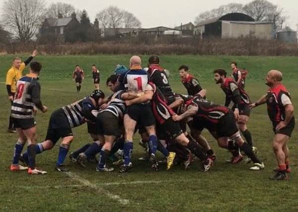 Action from Mansfields impressive, seven-try victory away to Chesterfield Panthers in the National League, Midlands 3 East (North) division on Saturday.
