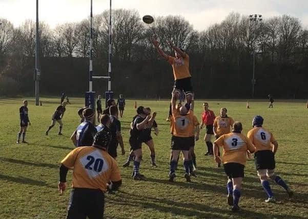 Action from Mansfields excellent 50-15 victory at home to Grimsby to lift them into the top five of the table.