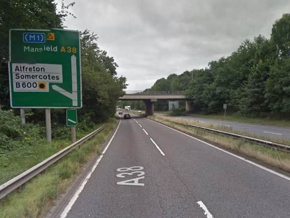 The incident occurred on the A38 near South Normanton. Image: Google.