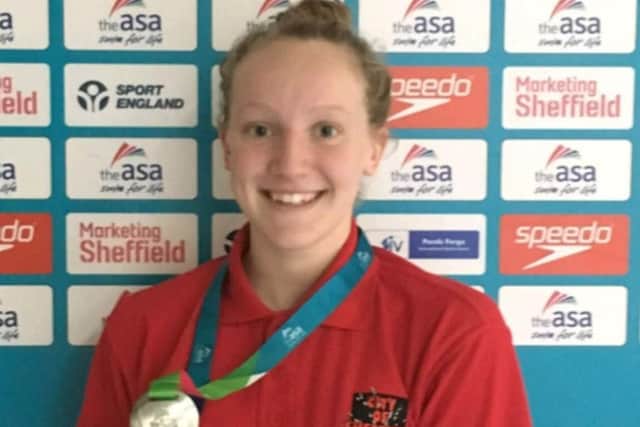 Swimmer Lily Boseley, who won three gold medals at the Yorkshire Championships.