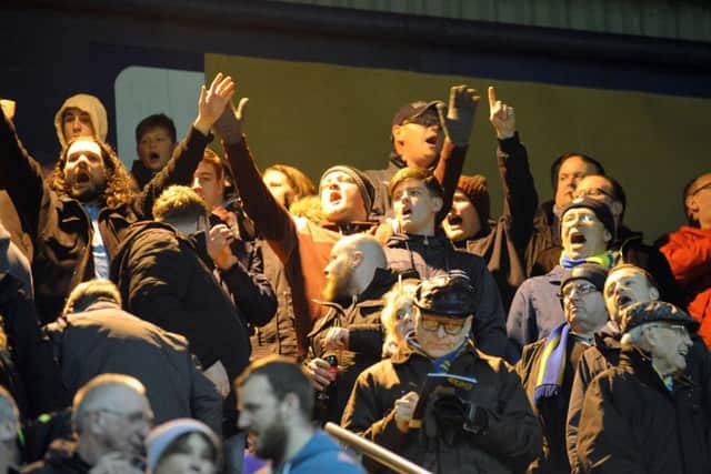 Ian Greaves Stand fans in fine voice for the Stags against Accrington Stanley.
