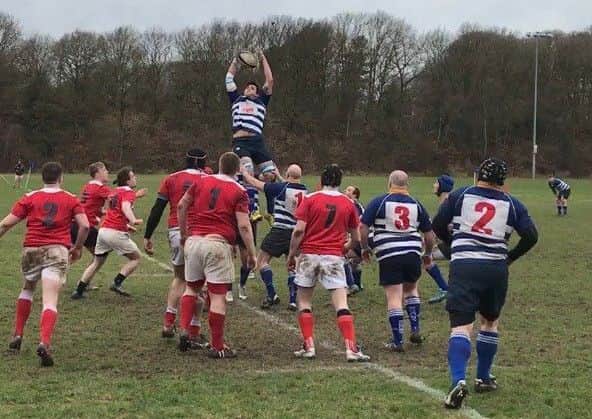 Action from Mansfields narrow victory over Nottinghamshire rivals, Moderns.